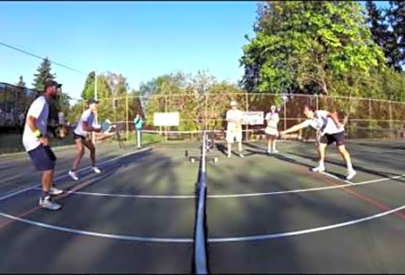 Exhibition pro pickleball/Lake Oswego Pickleball Club Yates, Gabrielsen, Campbell, Williams