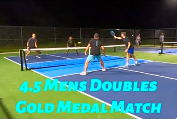 MENS 4.5 Gold Medal - 15 win by 2 - ECPA&#039;s Paramount Pickleball Tournament