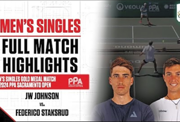 2024 PPA Pickleball Sacramento Open Men&#039;s Singles Gold Medal - Federico Staksrud vs. JW Johnson