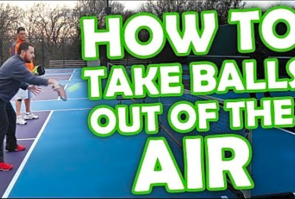 How to take pickleballs out of the air (dink volleys)