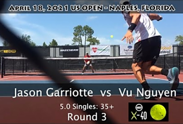 Jason Garriotte vs Vu Nguyen - 5.0 35 Singles - US Open Pickleball Round 3 - Just The Points