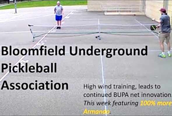 Bloomfield Underground Pickleball Association - Small Craft Warning? No problem.