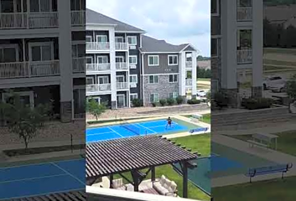 Pickleball match point what a great cross court winning shot. #pickleballaddiction