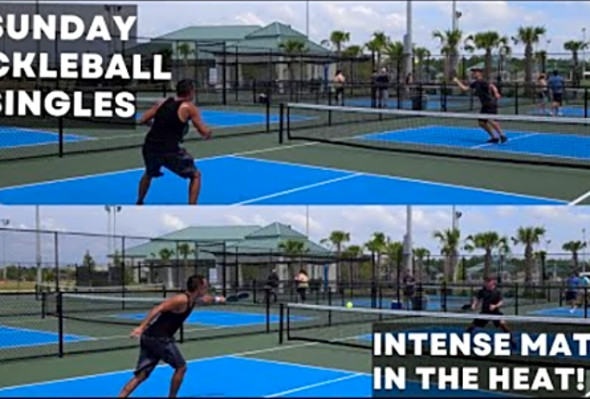 Singles Sunday Intense Pickleball match Rob Vs Jordan