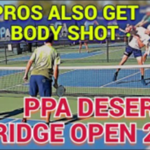 Riley Newman Body Shot in Pickleball Men&#039;s Doubles Pro, PPA Desert Ridge...