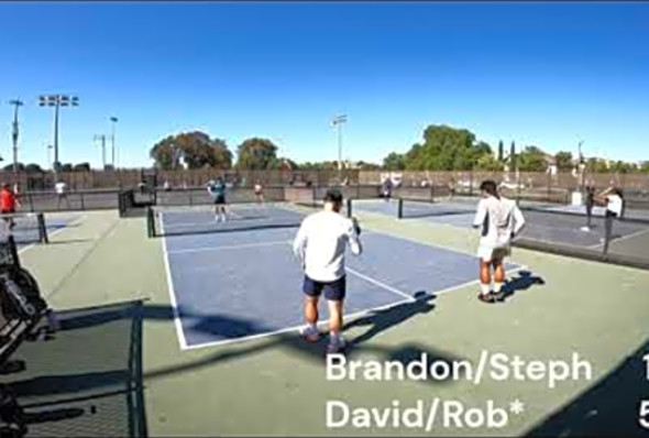 Pickleball 4.0 atVeteran&#039;s Sports Park Game 1 Brandon/Stephanie v. David/Robert