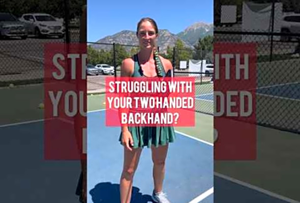 Tips for getting started with a two handed back hand! #pickleball #pickleballtips