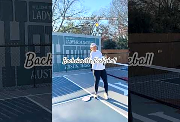 This is your sign to host a bachelorette pickleball game! #bridesmaids #bachelorette #bride #games