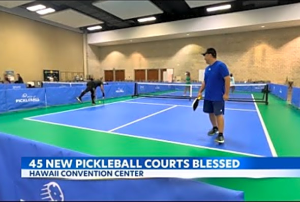 Hawaii Convention Center unveils 45 new pickleball courts in time for the big tournament