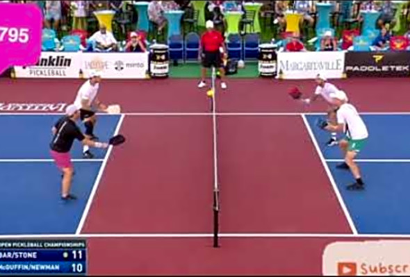 2021 U S OPEN PICKLEBALL MEN&#039;S DOUBLES MATCH TYSON /Newman vs Bar/ Stone