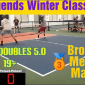 Legends Winter Pickleball Classic - Men&#039;s Doubles 5.0 19 Bronze Medal Ma...