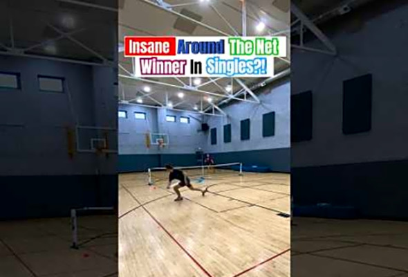 Insane Around The Net Winner In Singles! #pickleball #highlights #sports