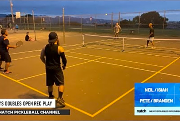 Pickleball Men&#039;s Doubles Rec Play feat. Pete/Branden vs Neil/Isiah