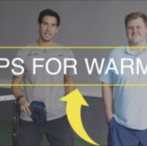 How do Pro Pickleball players warm up for matches?