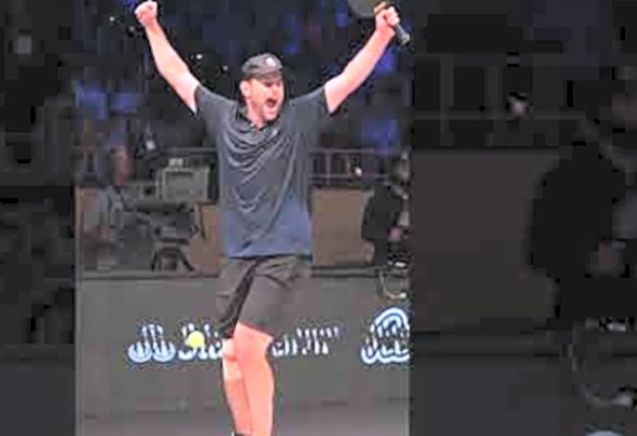 Tennis Legend CHALLENGED By Pickleball Pro?! #pickleballdoubles #pickleball #shorts