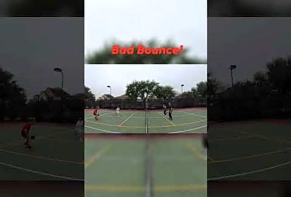 Bad Bounce! #pickleball #pickleballhighlights #highlights #shorts #thepickleballrunner