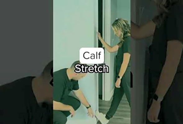 Pickleball Pre-Game Stretches - Part 2 - Calf Stretch #pickleball #stretches #calfstretch