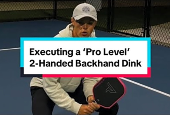 Executing a Pro Level 2-Handed Backhand Dink #propickleball #pickleballcoach #pickleball