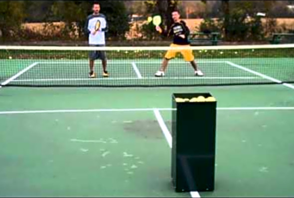 Volley Practice with SIMON The Pickleball Machine