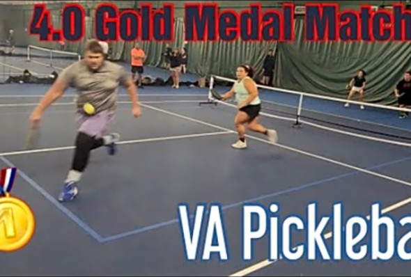 4.0 Gold Medal Match Vi Truong &amp; Brad Barker v Eva Rondon &amp; Elliot Tobin Virginia Pickleball Tourney