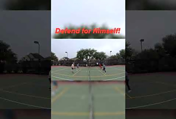 Defend for Himself! #pickleball #pickleballhighlights #highlights #shorts #thepickleballrunner