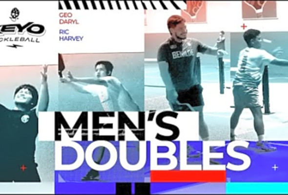 Geo/Daryl vs. Harvey/Ric - Men&#039;s Doubles Advanced Pickleball game - The Pickle Yard