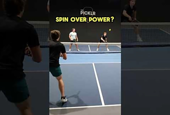 Spin over power? Or power over spin? #pickleball #pickleballdoubles #pickleballhighlights #ppa