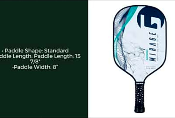 Review GAMMA Mirage Middleweight Graphite Pickleball Paddle