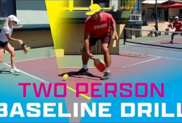 Two Person Baseline Drill for Pickleball - Improve Your Pickleball Game