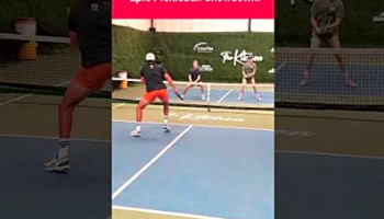 3-Player Pickleball Match: When One Takes on Two!&quot;