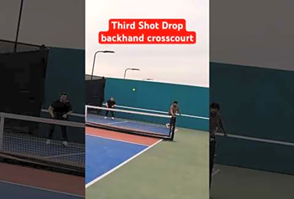 Third shot drop cross court #pickleball #unorthodox #pickleballtips #pickleballbestshots