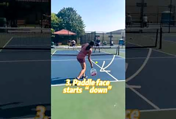 Pickleball: How to hit Topspin drop #pickleball #pickleballlessons