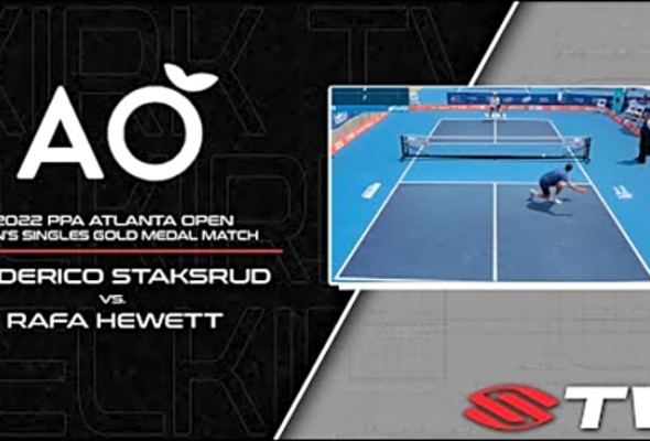 THE BEST MEN&#039;S SINGLES PICKLEBALL MATCH OF 2022 - Federico Staksrud vs. Rafa Hewett (Atlanta Open)