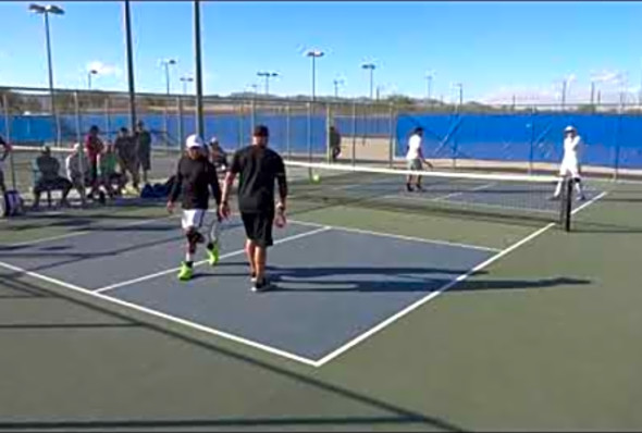Gold Daniel/Tracy vs Dan/Mike (Pecos Legends Pickleball 2021/02/13)