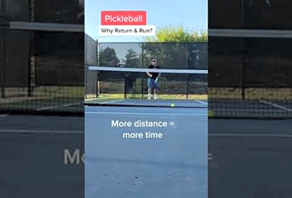 Why return and run? #pickleball #pickleballhighlights #pickleballlessons