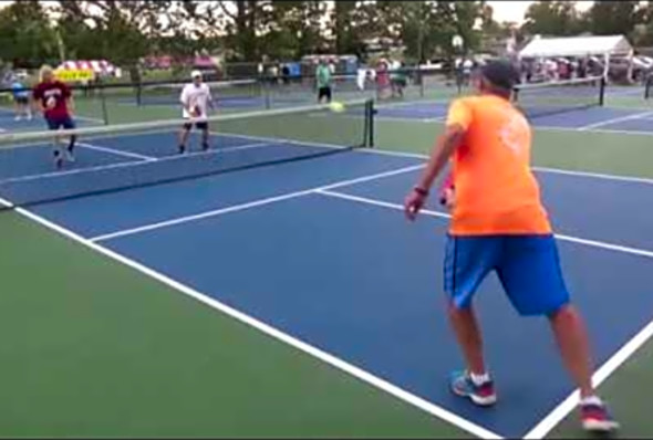Twin City Firecracker Festival Pickleball Mens Senior Semi Final Match Howard Coots vs Hilton Harned