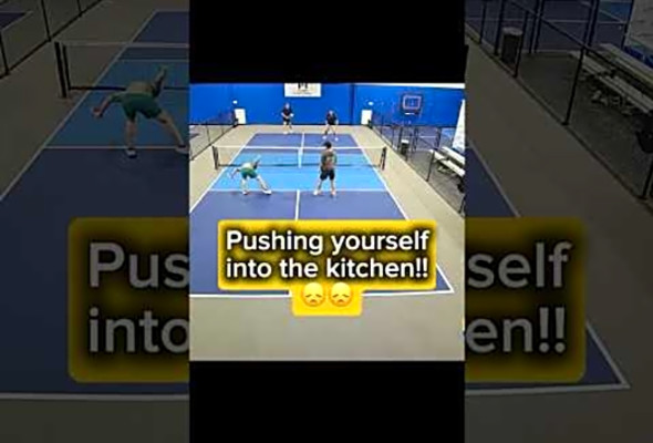 Ever slam yourself into the kitchen playing pickleball?