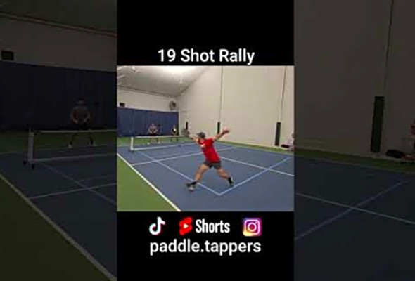 19 Shot Rally #pickleballhighlights #pickleballdoubles #mlp #ppa