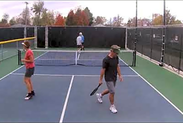 October Cornerstone Pickleball John and Terry vs Josh and Wendy