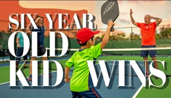 Six Year Old Kid playing 3.0 - 3.5 pickleball matches
