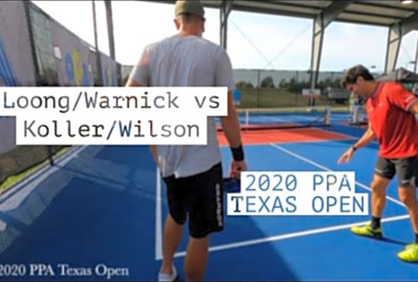 2020 PPA Texas Open Mens Doubles Pro - Loong/Warnick vs Koller/Wilson 2nd round main draw