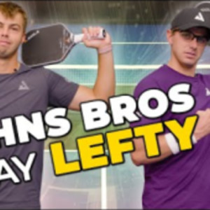 Johns Brothers Play LEFTY! Pickleball Pros Vs 5.0s