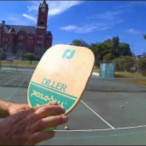Port Townsend Pickleball: Practicing Serves With Tennis Balls and Wood P...
