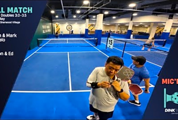 Men&#039;s Doubles Pickleball - 3.0 - 3.5 Rec Play - Rally at Sherwood Village - Full Match - Mic&#039;d up