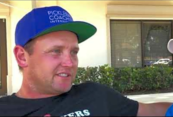 Bob Savar interviews Mark Renneson of PCI at the US Open Pickleball Championships