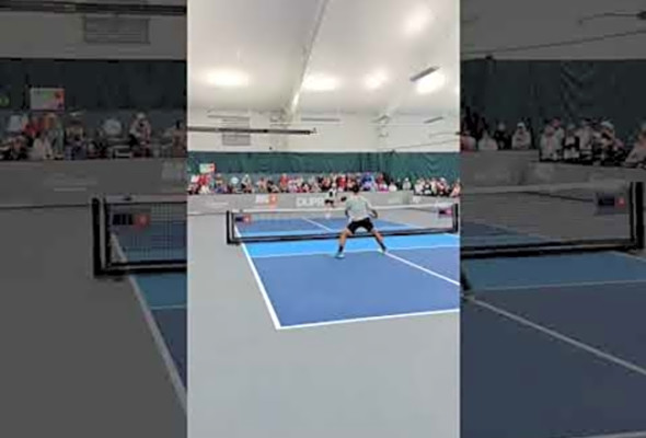 How high did he jump?? #pickleball #pickleballhighlights