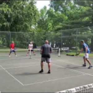 Frank&#039;s pickleball tournament July 17, 2020. Game 3.