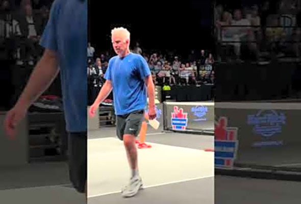 John McEnroe MELTDOWN at Pickleball Slam #johnmcenroe #pickleball #shorts