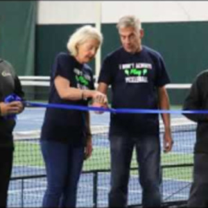 Our grand opening to the Indoor Pickleball courts.