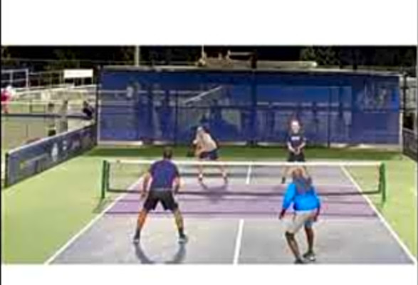 Double net cord , defending body tag is #pickleball full match in the related video link